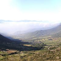 Vista de El Valle del Mucujún, hacia Mérida.